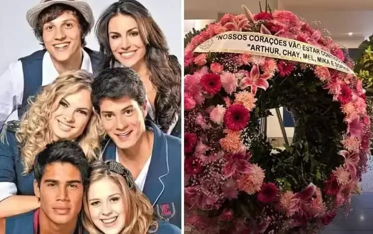 Velório de Lua Blanco: atores de 'Rebelde' enviam coroa de flores coletiva