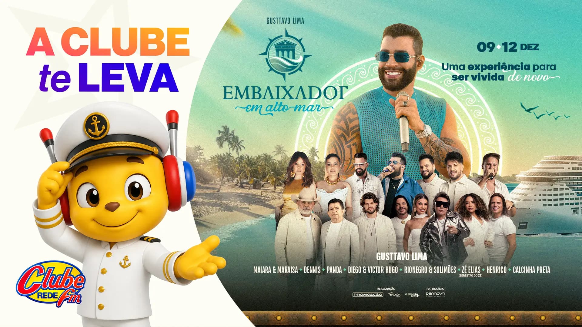 Embaixador em alto Mar com a Clube