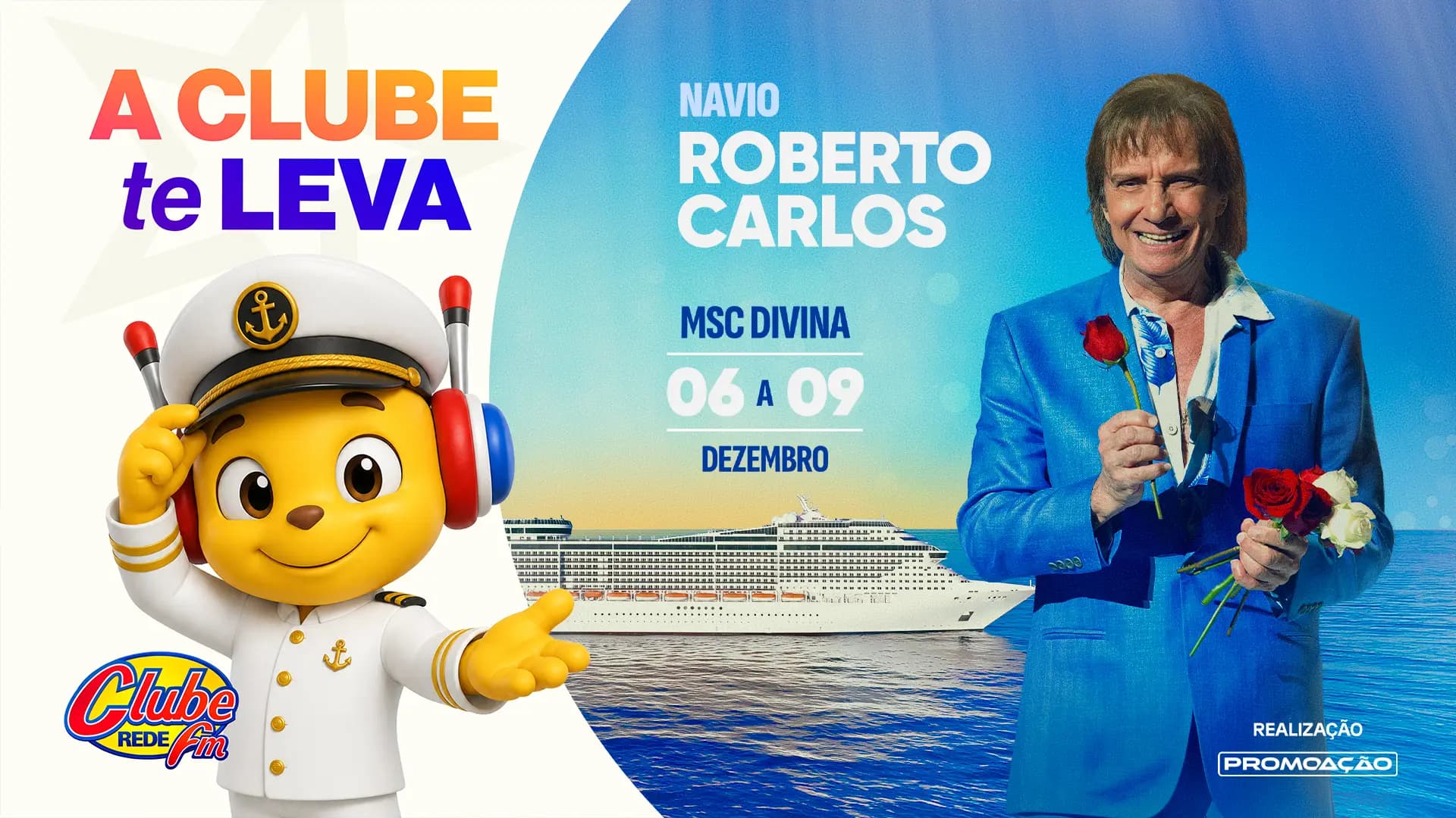 Estar em um show de Roberto Carlos é emocionante e a Clube vai te levar!