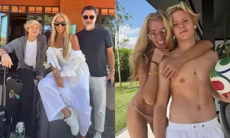 Adriane Galisteu sofre com a ausência do filho, que mora na Suíça