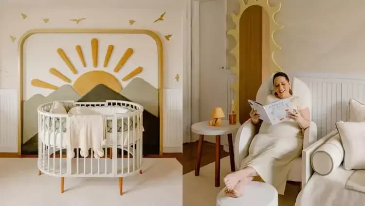 Tati Machado homenageia filho que morreu na decoração do quarto de Rafael