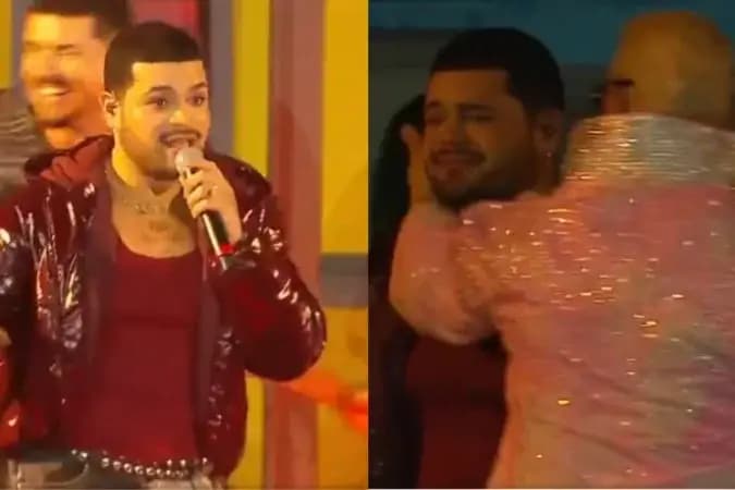 Cantor de reality da Globo comete gafe no Rock in Rio e é consolado por Belo