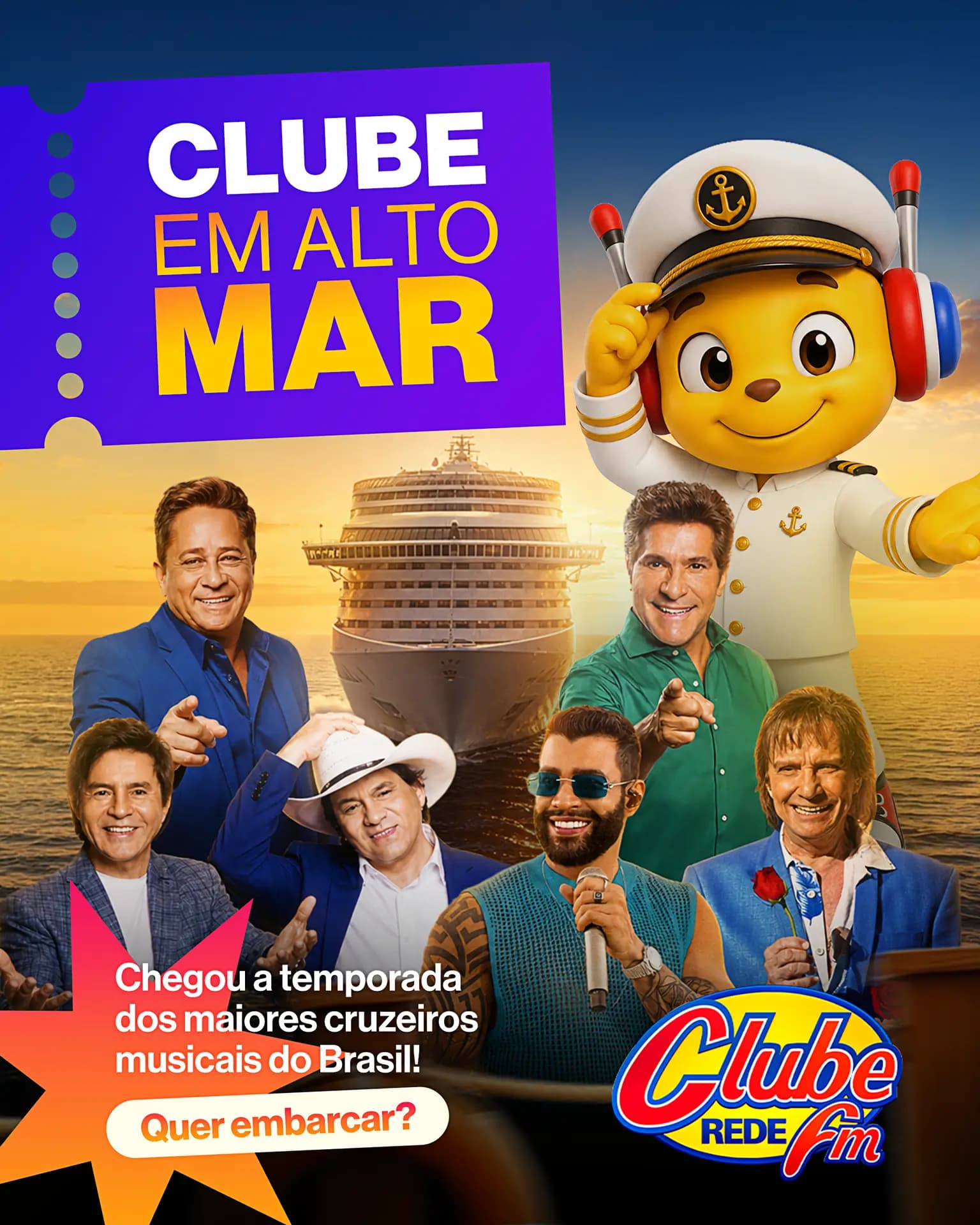 Chegou a temporada de cruzeiros na Clube