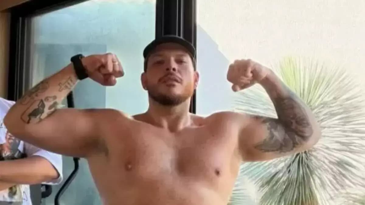 Ferrugem surge sem camisa na academia após perder mais de 45 kg e impressiona com transformação