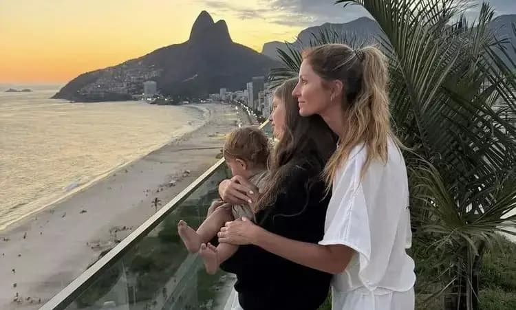 Gisele Bündchen compartilha fotos raras dos filhos e encanta com declaração