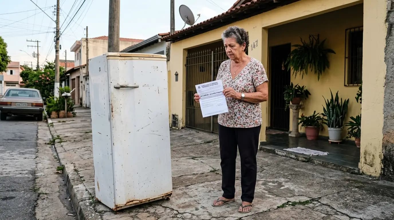 Geladeira velha na calçada rende multa de R$ 2.900; fabricante fazia coleta grátis