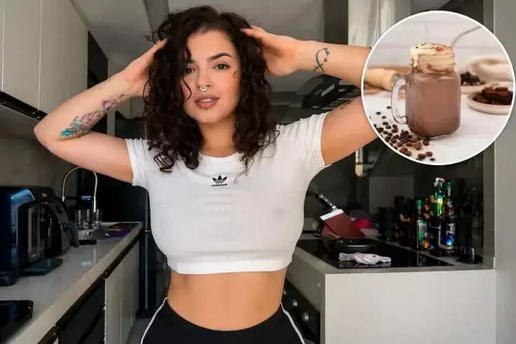 Miss Bumbum bebe shake à base de grilos e cita benefícios da bebida